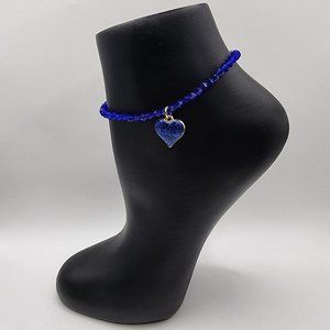 Heart anklet, ankle bracelet, foot jewelry